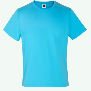 T-Shirt Girocollo in Jersey di Cotone - TURCHESE