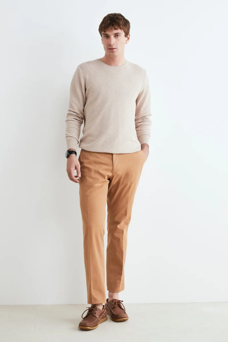 Pantalone chino in cotone - BRUCIATO - immagine 5