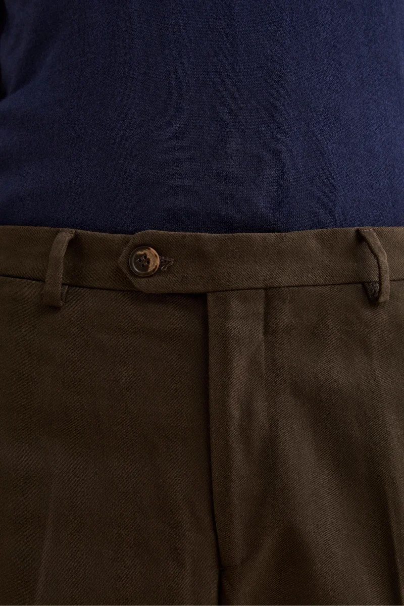 Pantalone Chino Regular Fit in Gabardina - MARRONE - immagine 5