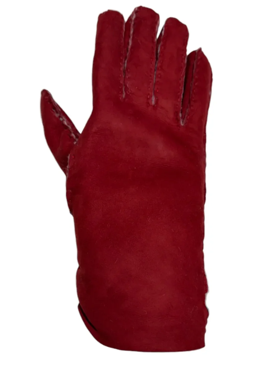 Guanto in vero montone da donna rosso - immagine 2