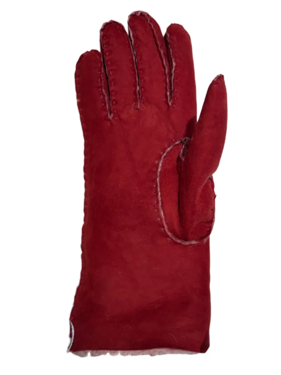 Guanto in vero montone da donna rosso - immagine 3