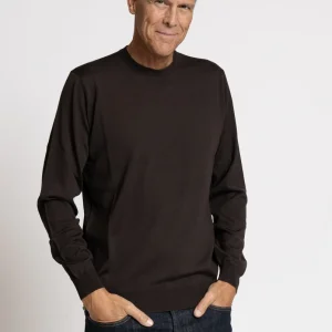 Maglia Girocollo in Lana Royal Merino extra fine Testa di Moro