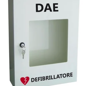 Armadio in metallo porta defibrillatore