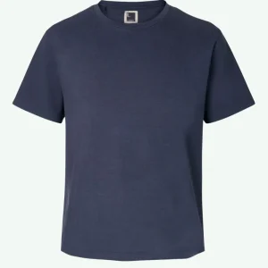 T-Shirt Girocollo in Jersey di Cotone - BLU