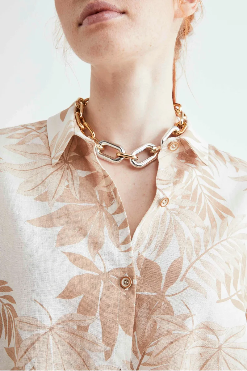 Camicia morbida in lino - FANT. BEIGE - immagine 6