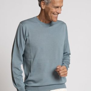 Maglia Girocollo in Lana Royal Merino extra fine Salvia