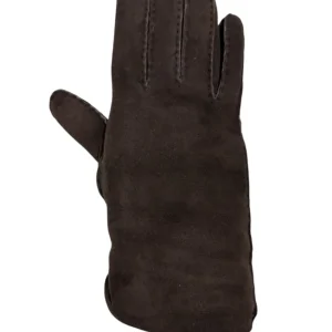 Guanto in vero montone da donna marrone