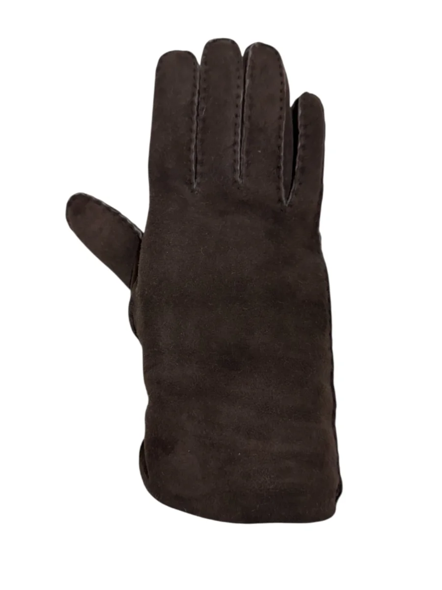 Guanto in vero montone da donna marrone - immagine 2