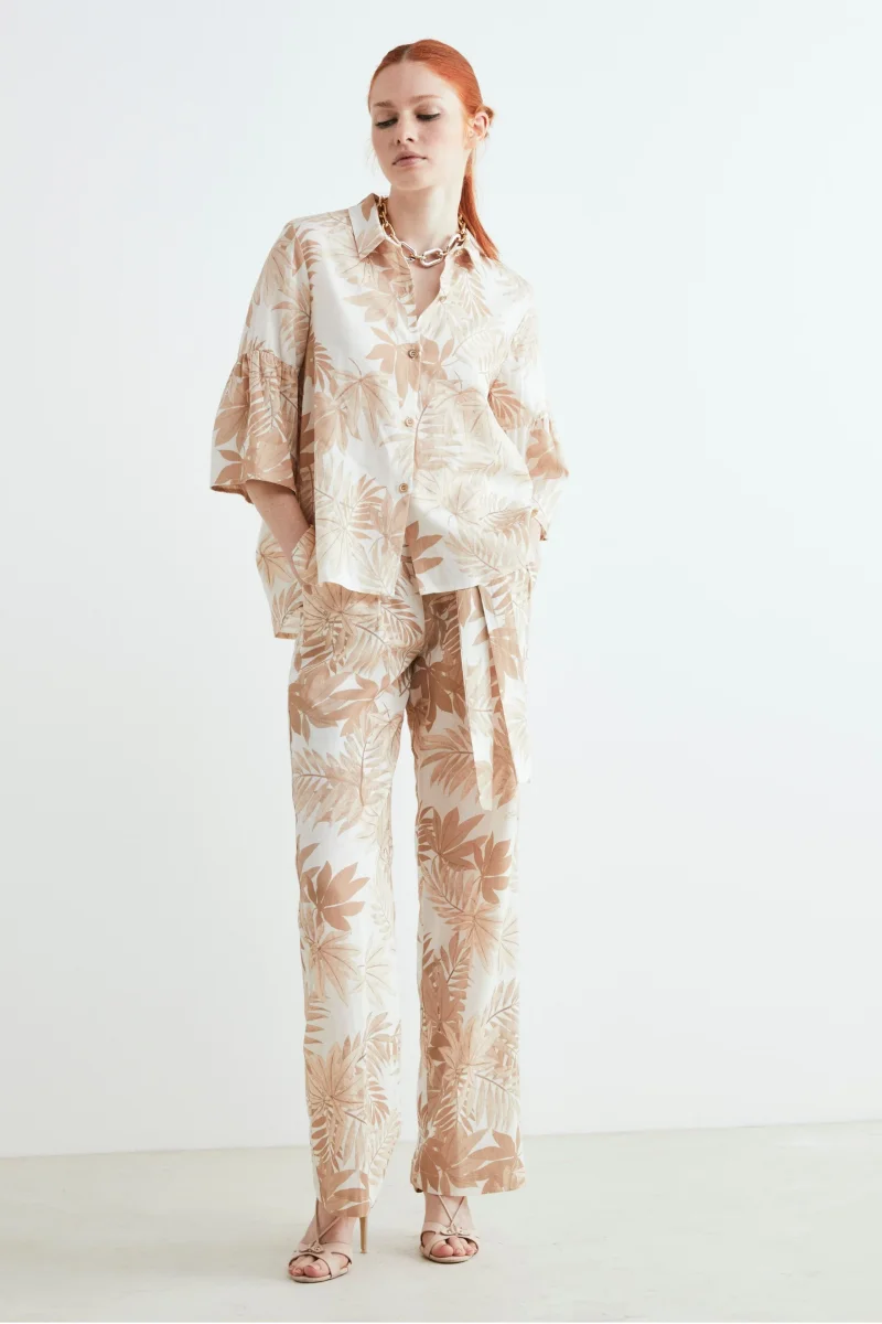 Camicia morbida in lino - FANT. BEIGE - immagine 7