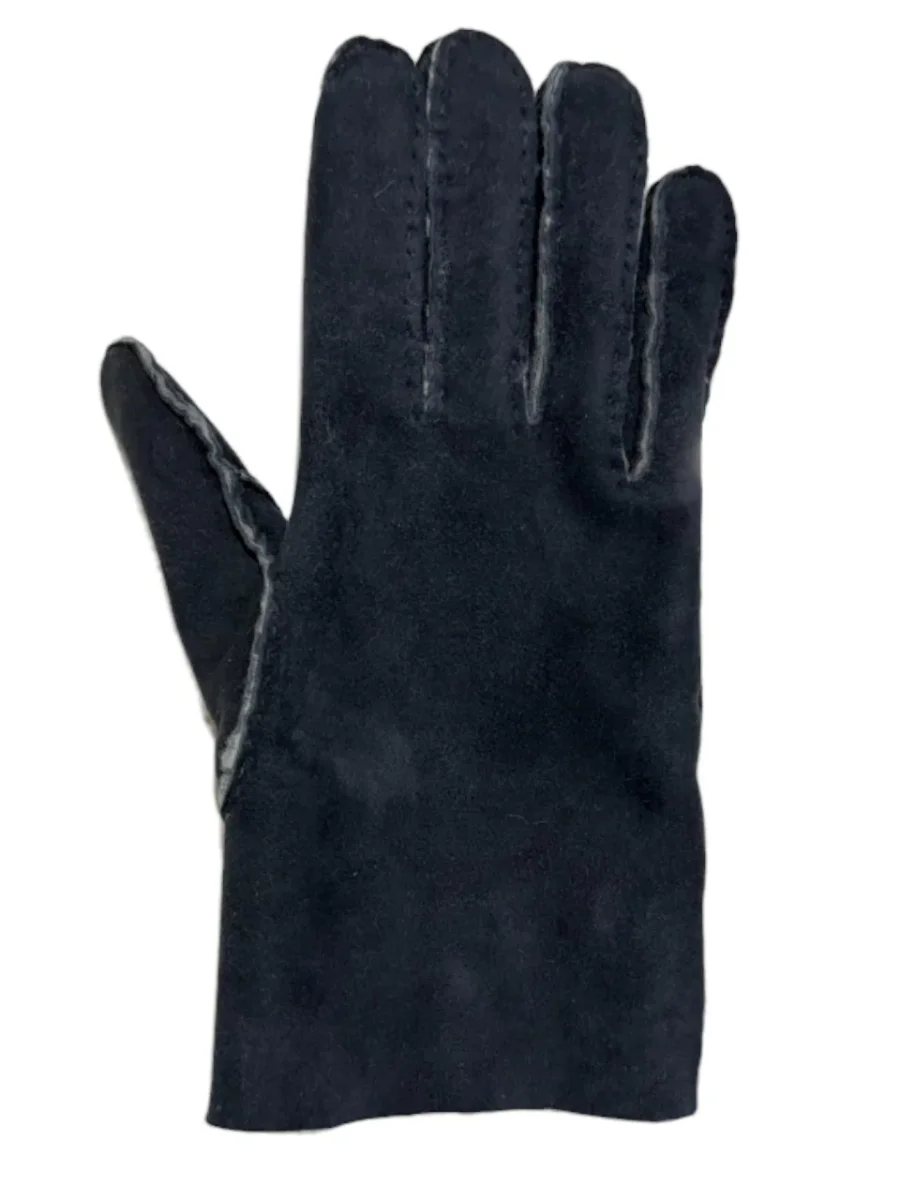 Guanto in vero montone da donna blu - immagine 2