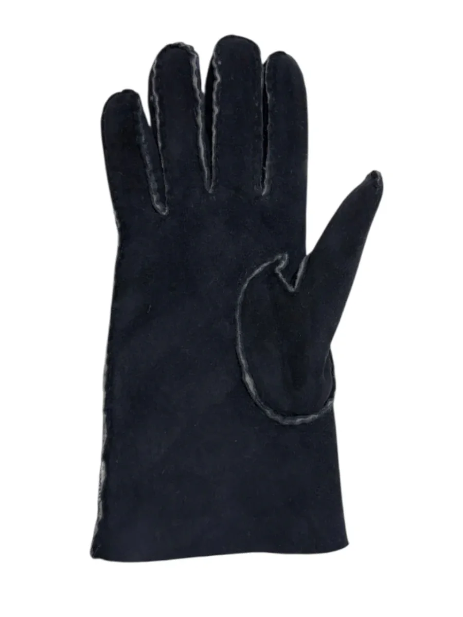 Guanto in vero montone da donna blu - immagine 3