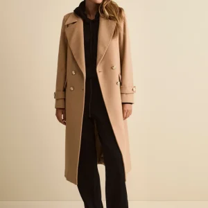 Cappotto Lungo Doppiopetto in Misto Lana e Cahsmere - CAMMELLO
