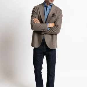 Blazer Monopetto in Cashmere Taupe