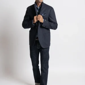 Blazer Monopetto in Cashmere Blu