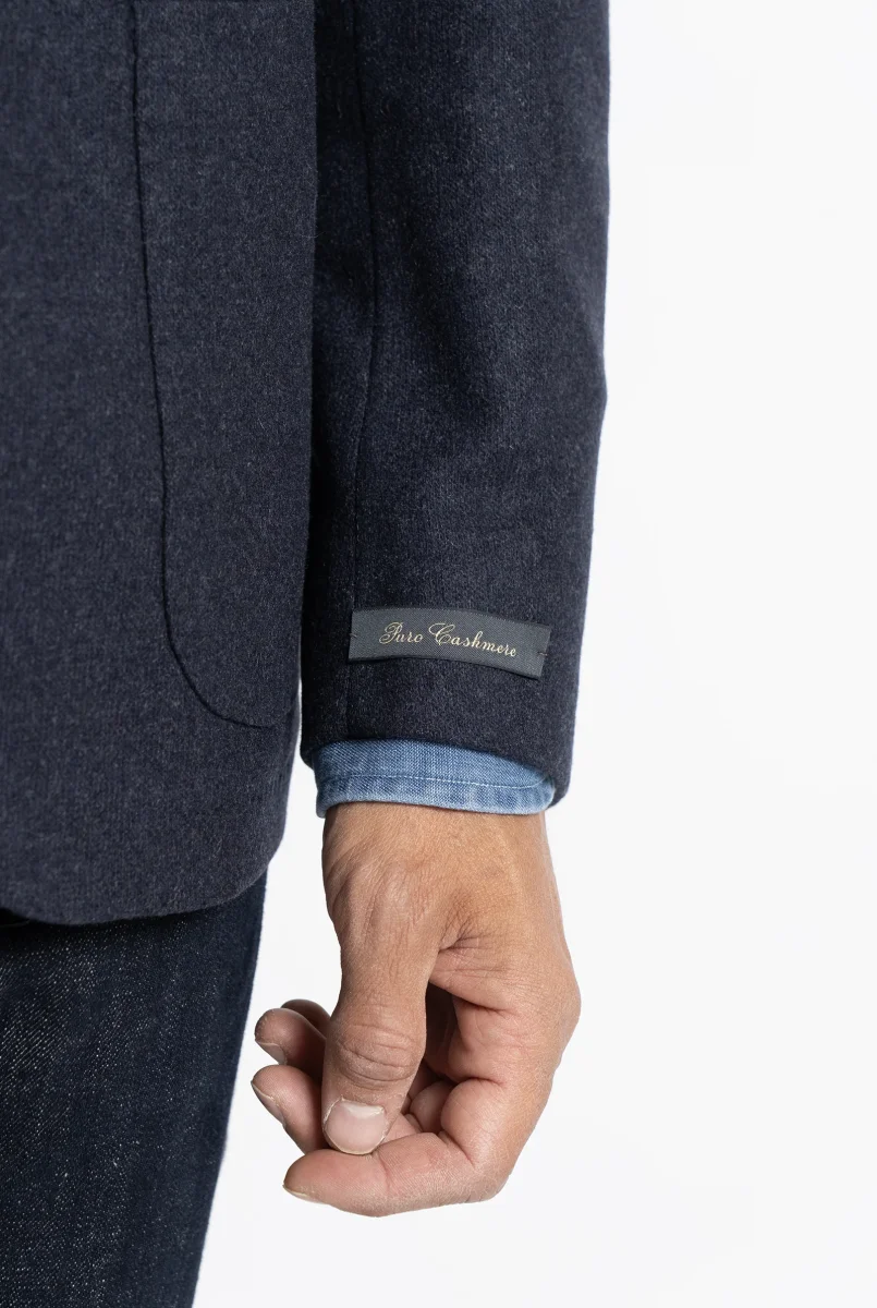 Blazer Monopetto in Cashmere Blu - immagine 5