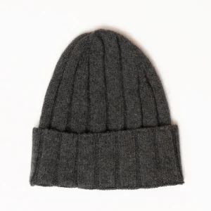 Berretto in Cashmere Grigio Scuro
