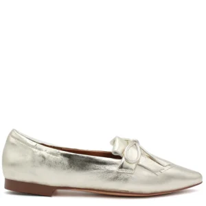 Mocassino dorato Ada arricciato