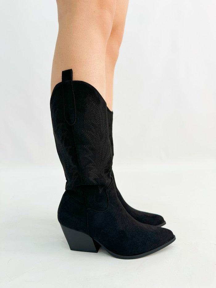 AMELIA- Texano camosciato ricamato - immagine 5