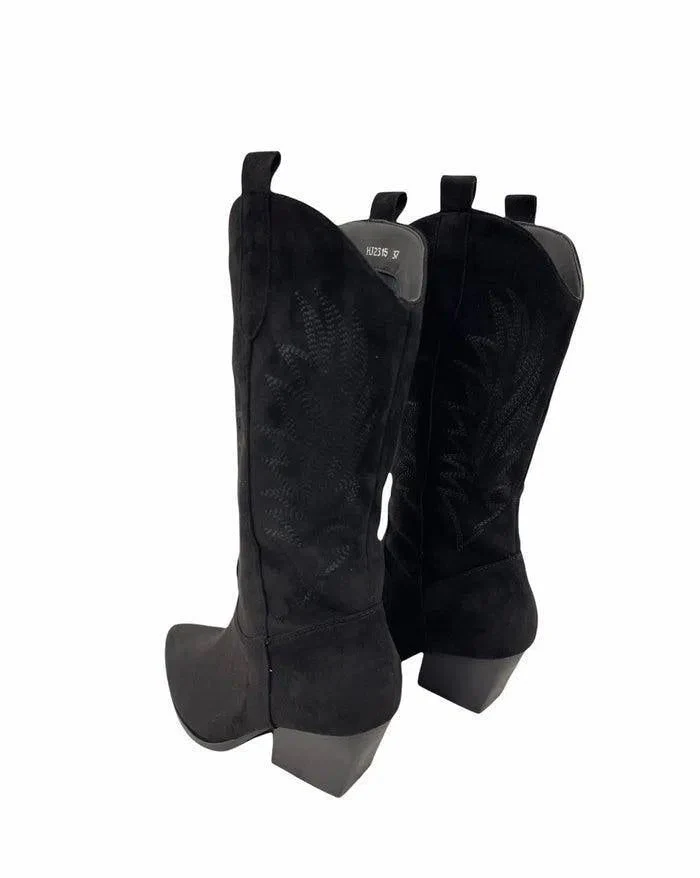 AMELIA- Texano camosciato ricamato - immagine 8