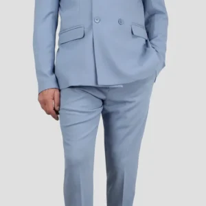 Abito doppiopetto Jersey Celeste