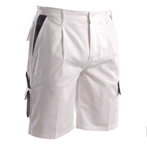 Bermuda P&P colore bianco con inserti blu