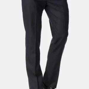 Pantalone classico in lana blu - BLU