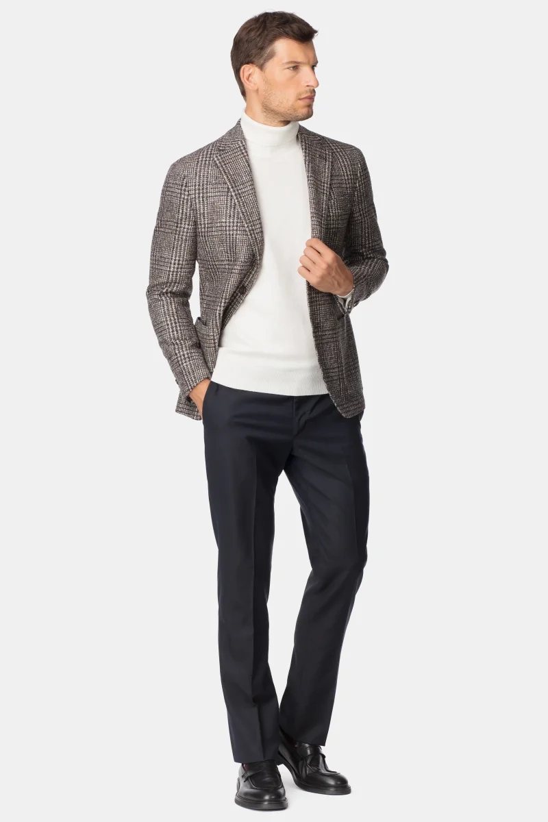 Pantalone classico in lana blu - BLU - immagine 5