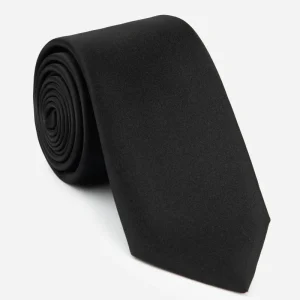 Cravatta blu in raso - NERO