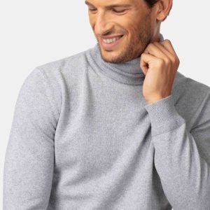 Dolcevita in cashmere e seta - GRIGIO MELANGE