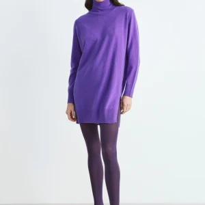 Abito dolcevita in lana - VIOLA