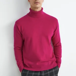 Dolcevita in lana e cashmere - MAGENTA