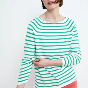 Maglia fantasia in cotone - BIANCO/VERDE