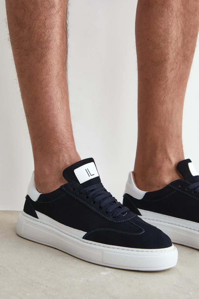 Sneakers Camoscio Blu in Pelle - BLU - immagine 3