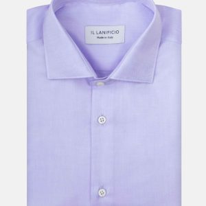 Camicia Regular Fit Collo Francese - AZZURRO