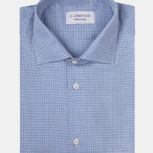 Camicia in Fantasia Slim Fit - AZZURRO QUADRI