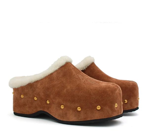 Carola in suede cammello con interno in pelo - immagine 3