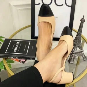 Grace - Décolleté Donna Punta Scarpa Tacco Basso Beige