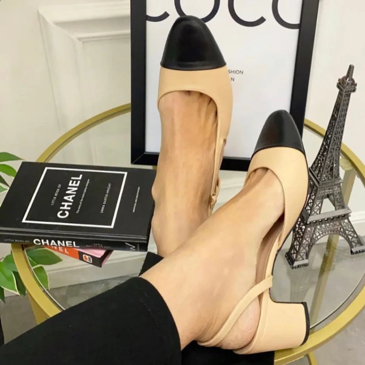 Grace - Décolleté Donna Punta Scarpa Tacco Basso Beige - immagine 2