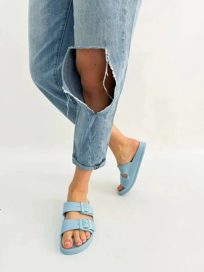 GABRIELLA-ciabatta platform con fibbie