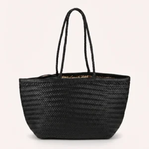 Tote Bag in Pelle Intrecciata a Mano