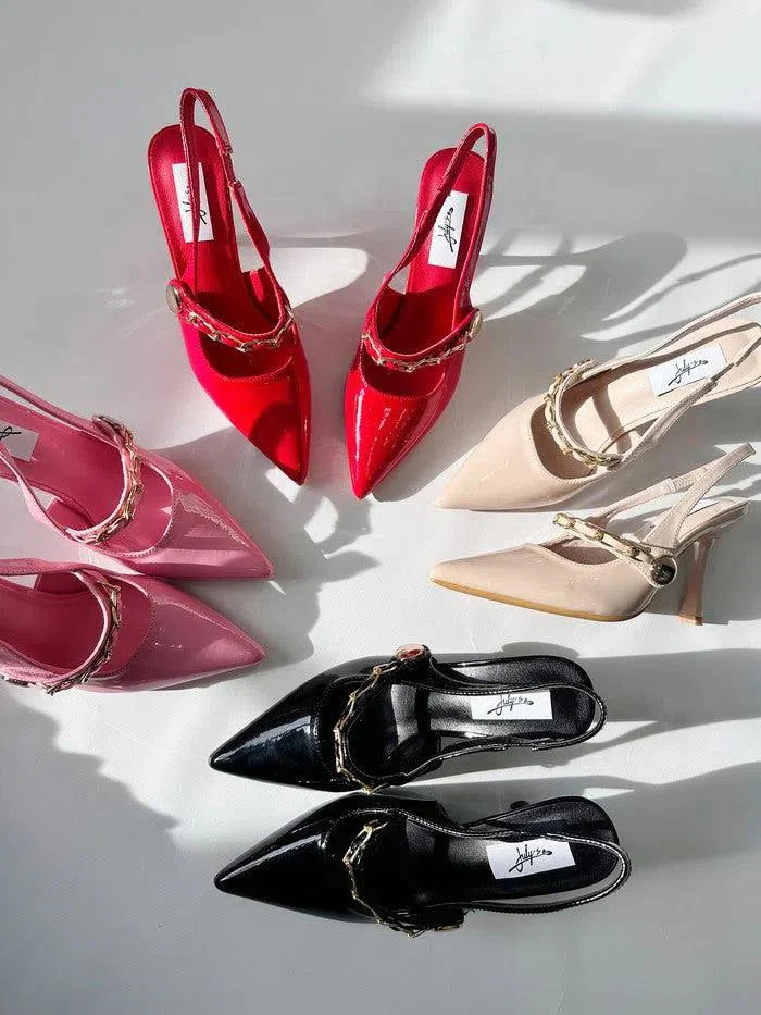 HARRIET-Decolletè con decorazione catena - immagine 5