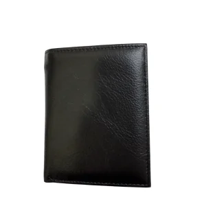 Portafoglio nero con tasca portamonete e carte