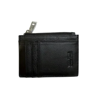 Portacarte nero con tasca portamonete