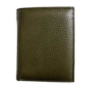Portafoglio verde con tasca portamonete e carte