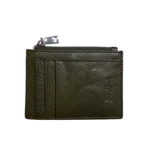 Portacarte verde con tasca portamonete