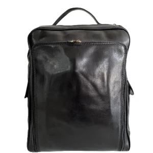 Zaino nero in pelle uomo brd