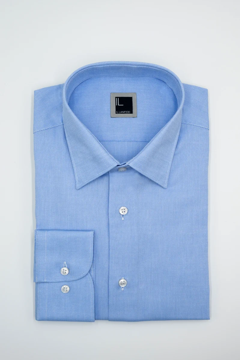 Camicia Regolare con Collo Classico - AZZURRO