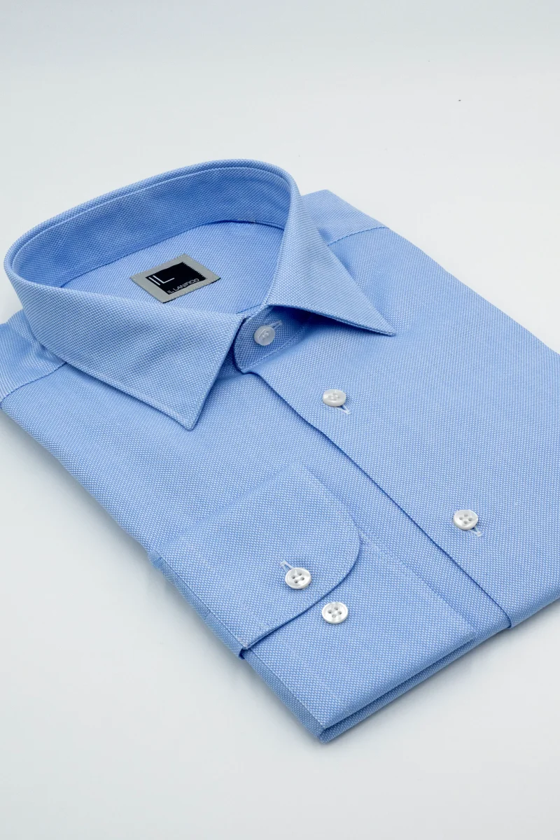Camicia Regolare con Collo Classico - AZZURRO - immagine 3