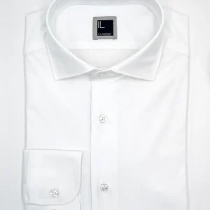 Camicia in jersey slim fit - BIANCO