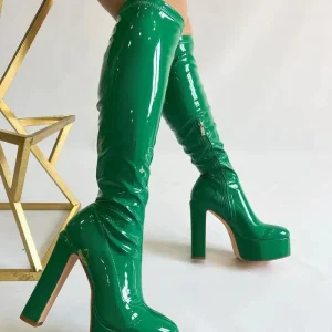 LICARI- Stivale alto in vernice